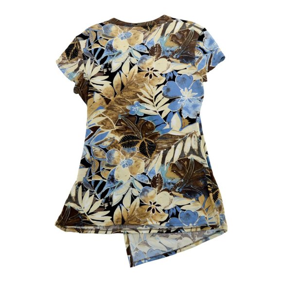 Libra Womens Medium Blouse Tunic Floral Polyester/Spandex - Picture 4 of 4